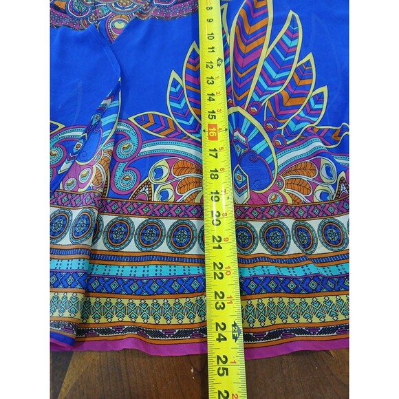 FLYING TOMATO Feather Geometric Boho Short Kimono Small Colorful Multicolor - Picture 9 of 10